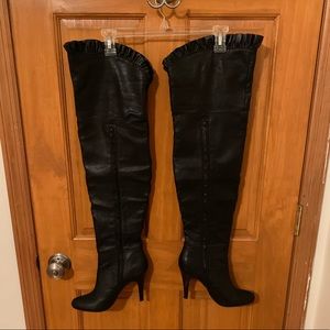 Thigh High Vegan Leather Boots